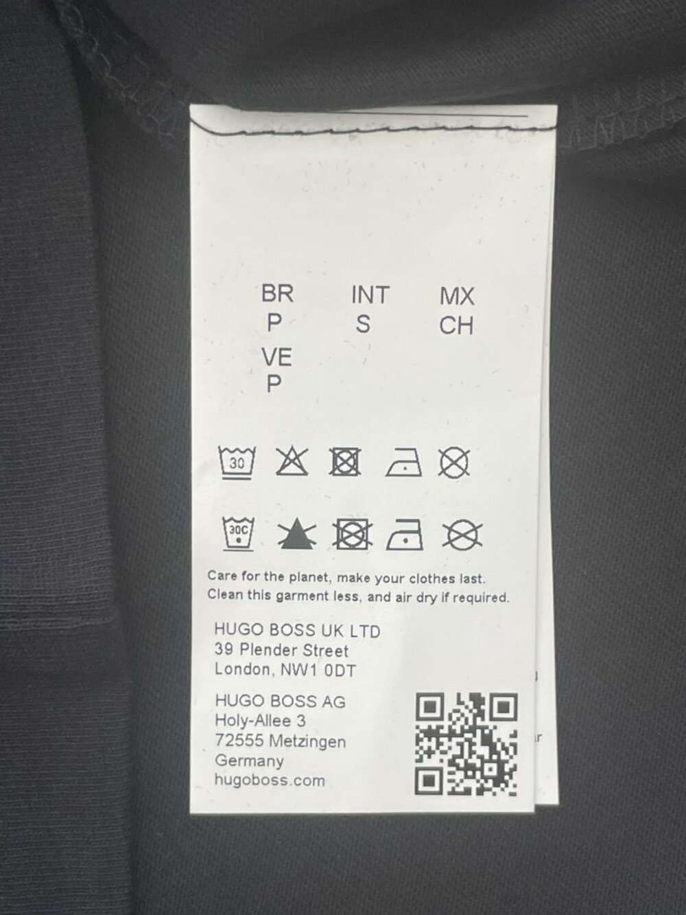 Hugo Boss Tee Logo Glamping Black Shirt Cotton Casual Crewneck Men's Sz S DEFECT - Picture 10 of 11